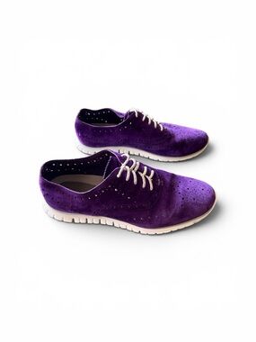 Cole Haan Purple Suede Wingtip Lace-Up shoe